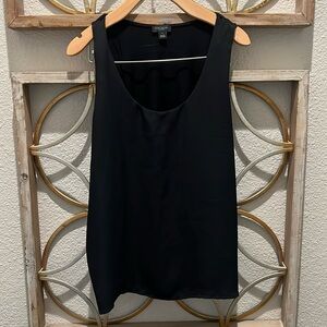 Black sleeveless blouse